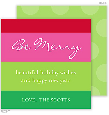 Bright Stripes Holiday Enclosure Cards